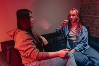 Women Smoking at a Party