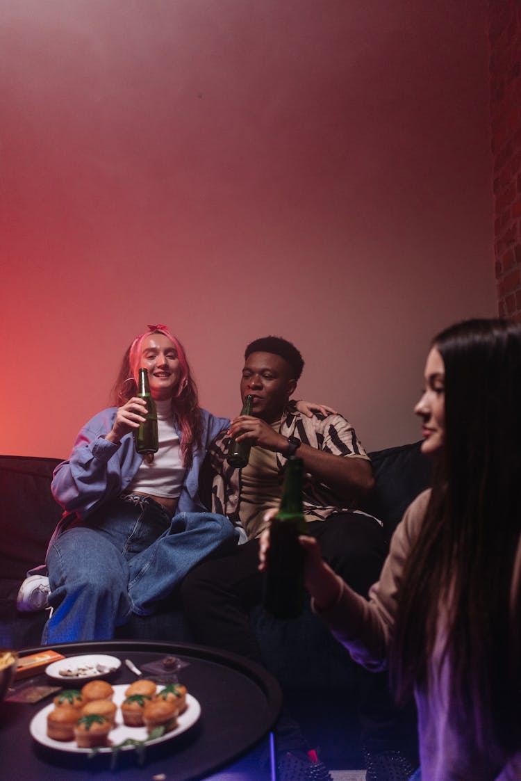 Group Of Friends Drinking Beer