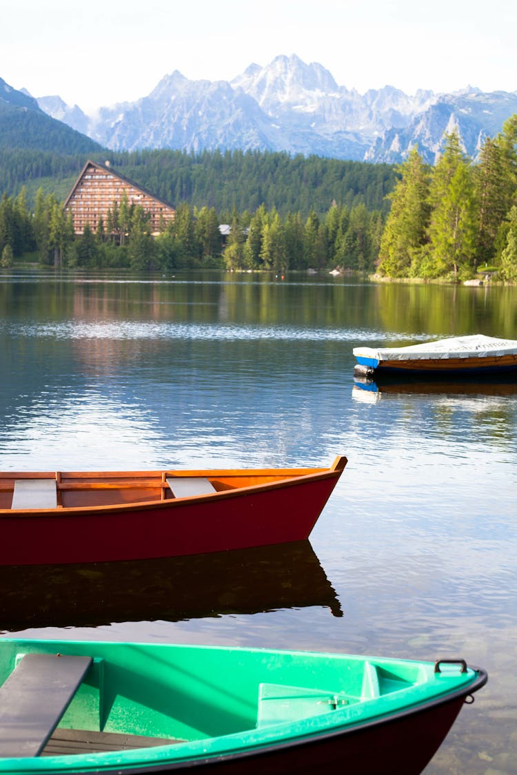 Wooden Boats On The Lake