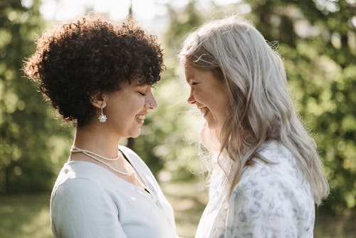 Free A Happy Couple Face to Face  Stock Photo