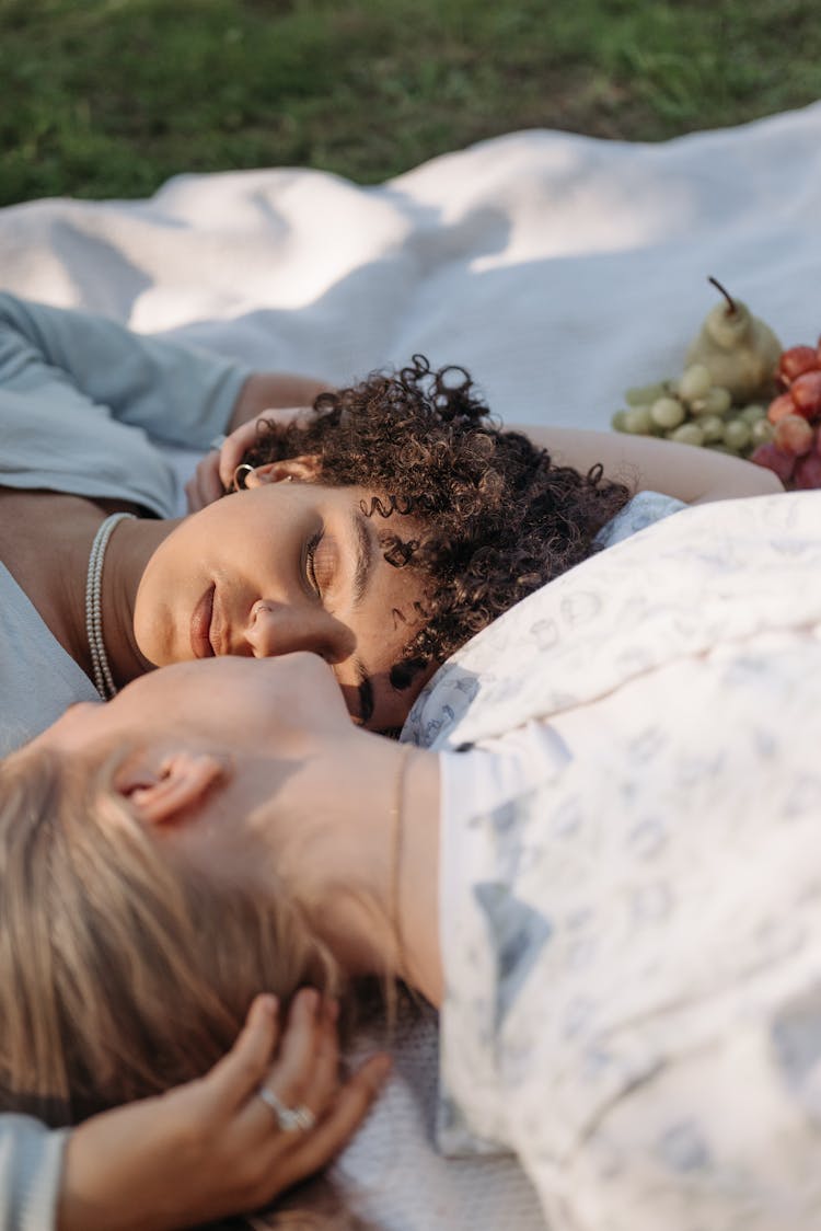 Two Women Lying Down Together 