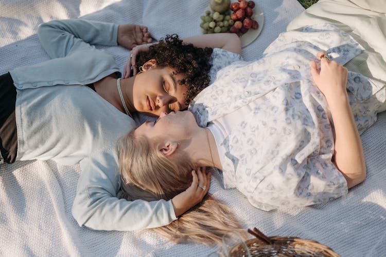 Two Women Lying Down Together