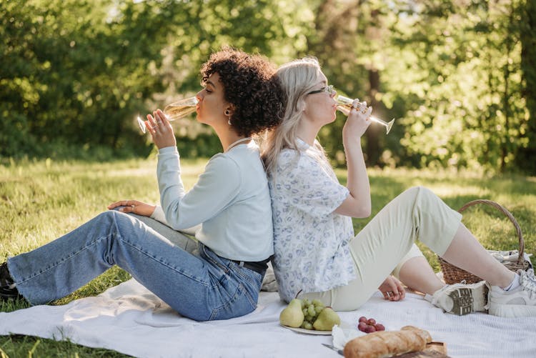 A Couple Drinking Wine 