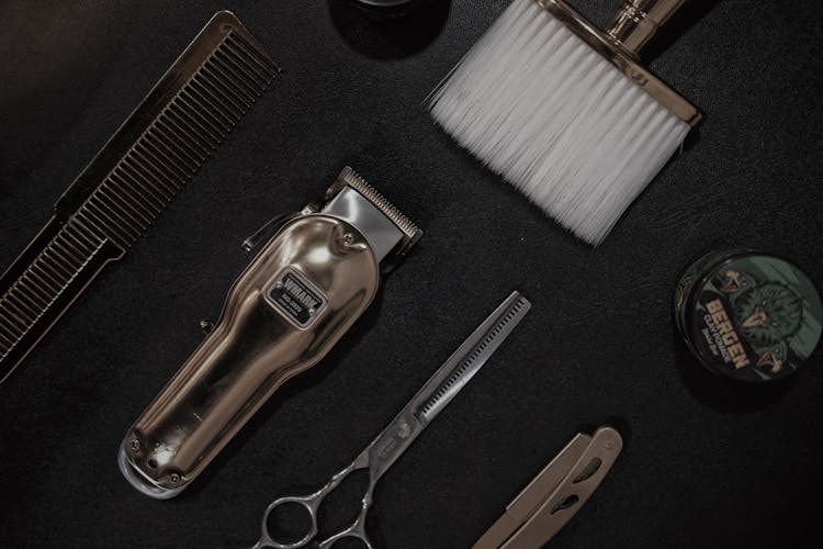 Close-Up Shot Of Barbershop Tools