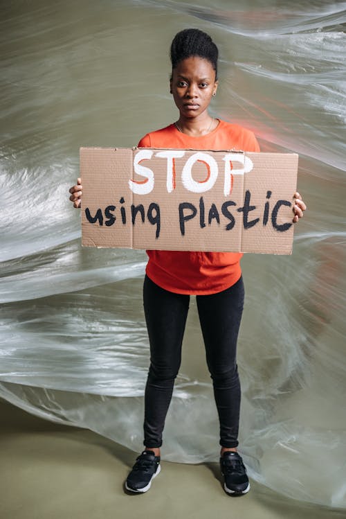 Základová fotografie zdarma na téma aktivista, černoška, přestaňte používat plast