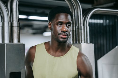 A Man Wearing Tank Top