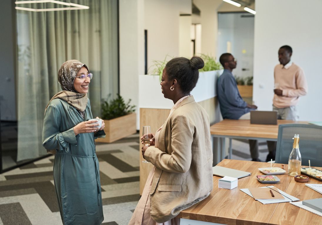 diverse group of people on a dating app meeting virtually