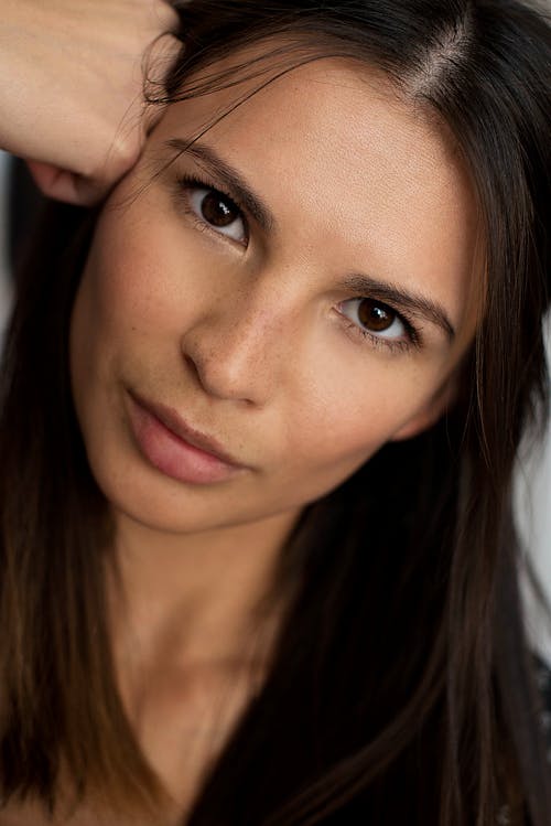 Free Portrait of Woman With Brown Eyes Stock Photo