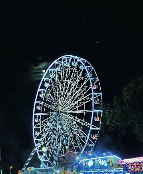 A Ferris Wheel During Night Time