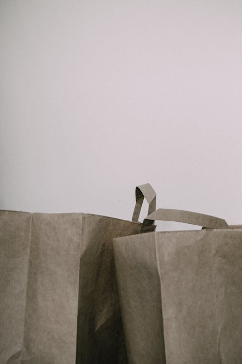 Paper Bags on White Background