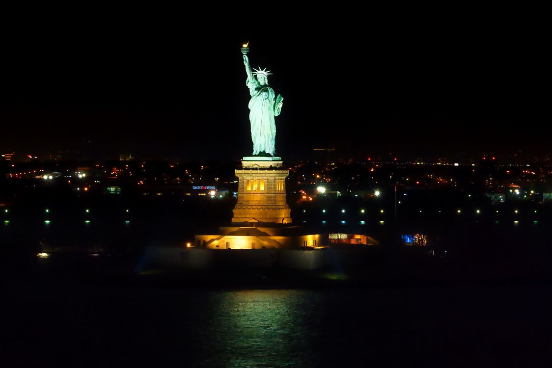 View Of Statue Of Liberty During Night Time Free Stock Photo view-of-statue-of-liberty-during-night-time-free-stock-photo