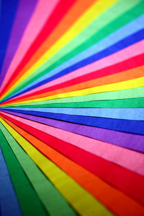 Colorful Papers in Macro Shot Photography