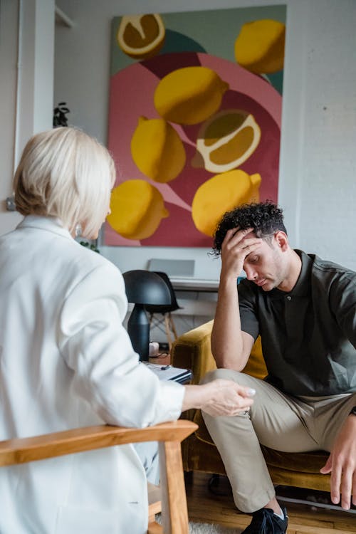 Young Man at a Therapy Session 