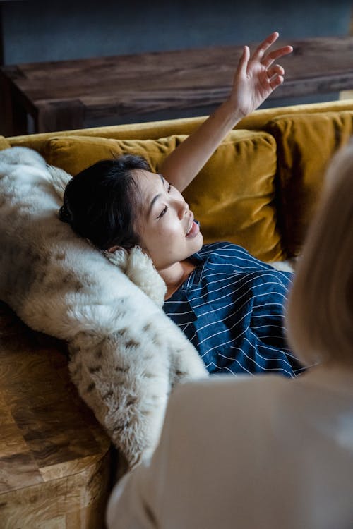 Woman Talking to a Psychologist