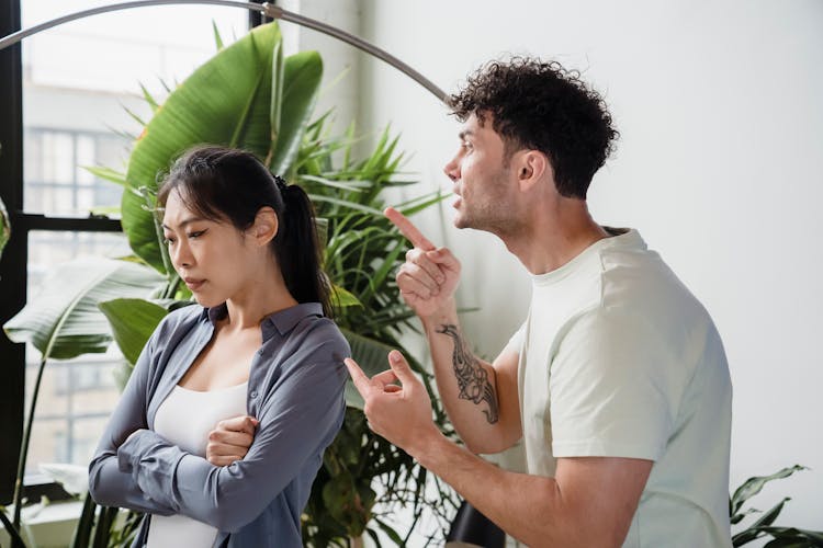 Young Couple Fighting 