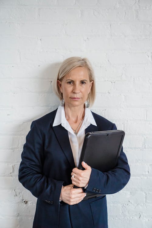 Woman Posing with Laptop