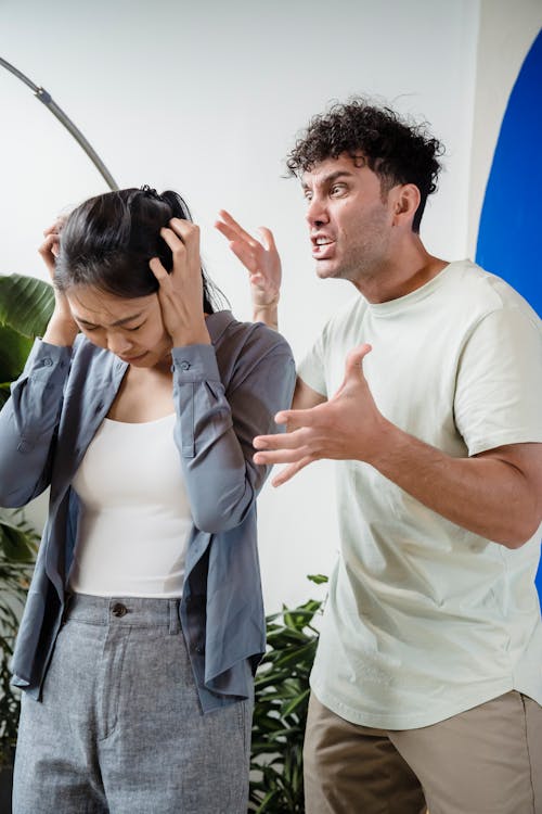 Free A Man Screaming on His Partner Stock Photo