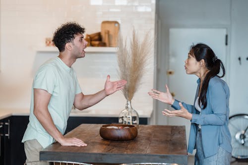 Free A Couple Talking while Arguing Stock Photo