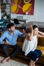 Woman Not Listening to the Screaming Man