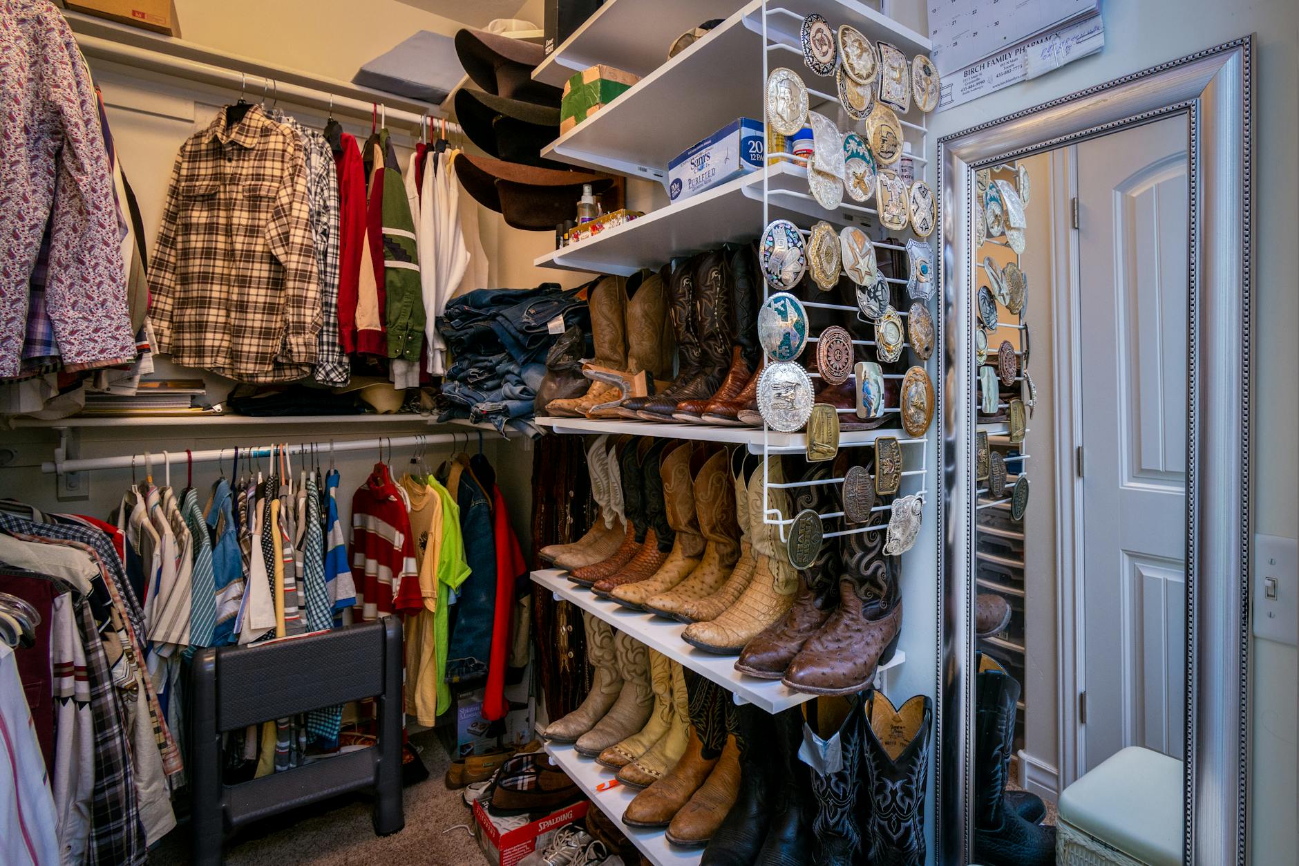 Organized Closet With Seasonal Clothing Storage