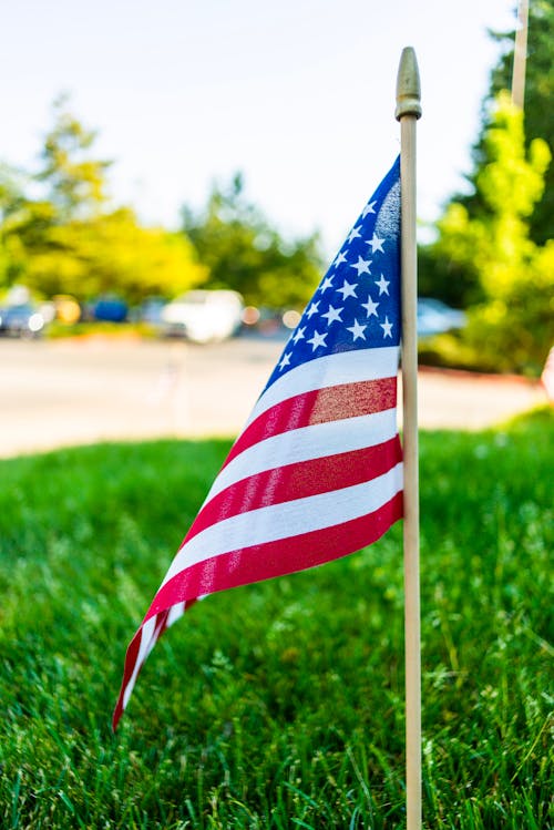 Kostenlos Kostenloses Stock Foto zu amerikanische flagge, flagge, gras Stock-Foto