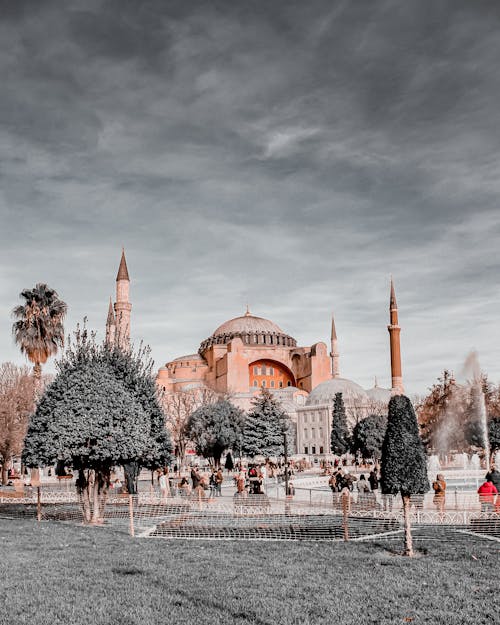 Ayasofya Camii Mosque Under Gray Clouds