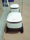 High Angle Shot of Delivery Robots