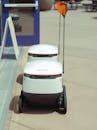 High Angle Shot of Delivery Robots