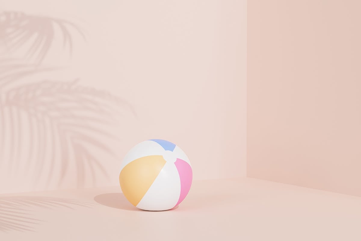 White Yellow and Blue Ball