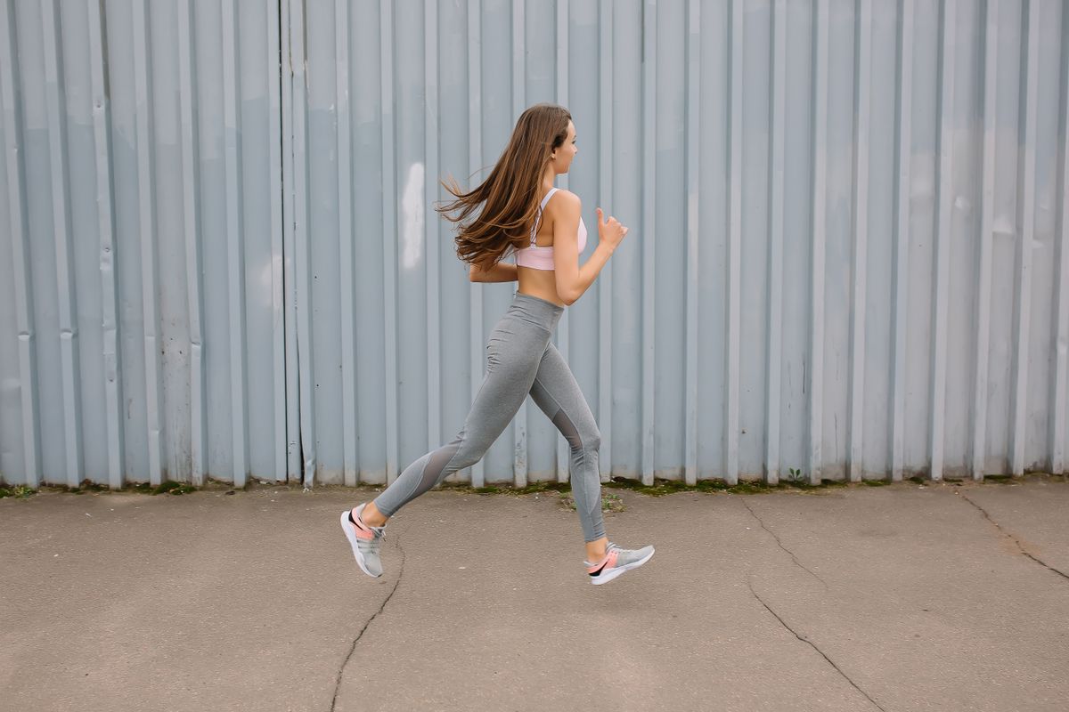 Athlete wearing performance sportswear outdoors