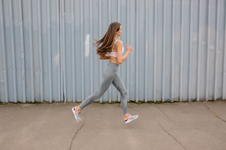 A Woman Jogging 