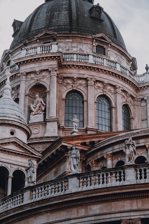 Close-up of St. Stephens Basilica, Budapest, Hungary 