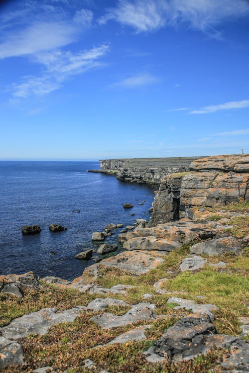 Majestic Cliffs Under Blue Sky