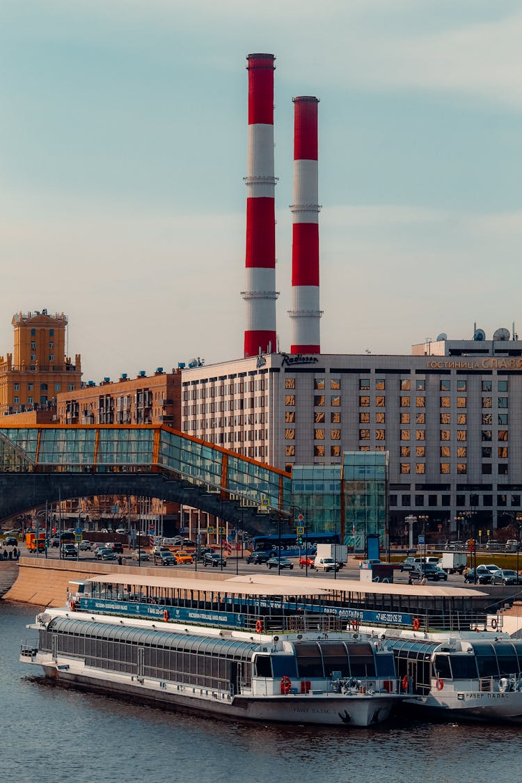 Ferries On Moscow River In Russia