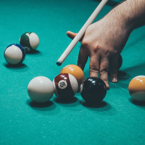 Free Person Playing Billiards  Stock Photo