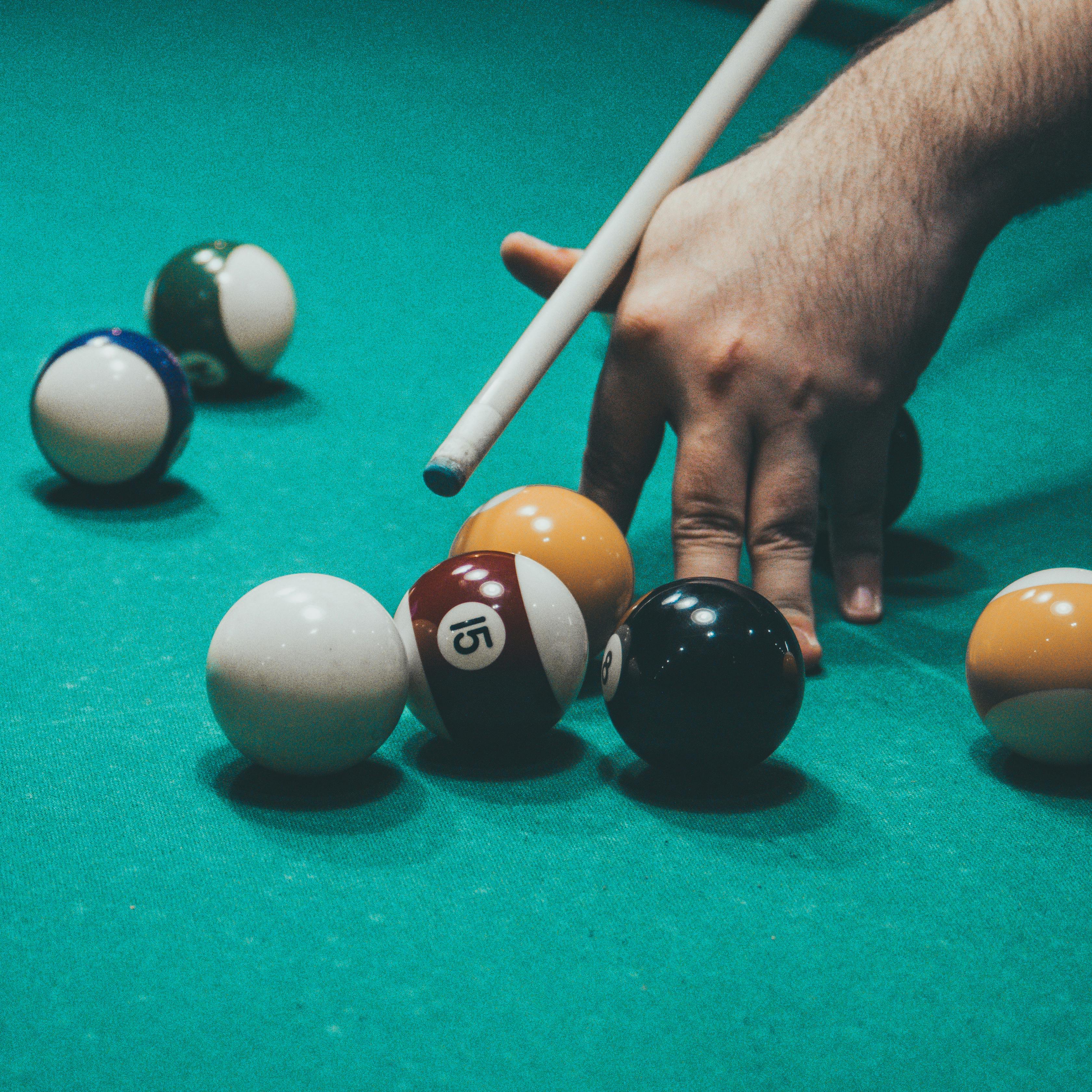 Aiming billiard stick on colorful billiard balls and start the game #Ad ,  #Affiliate, #stick#billiard#Aiming#colorful