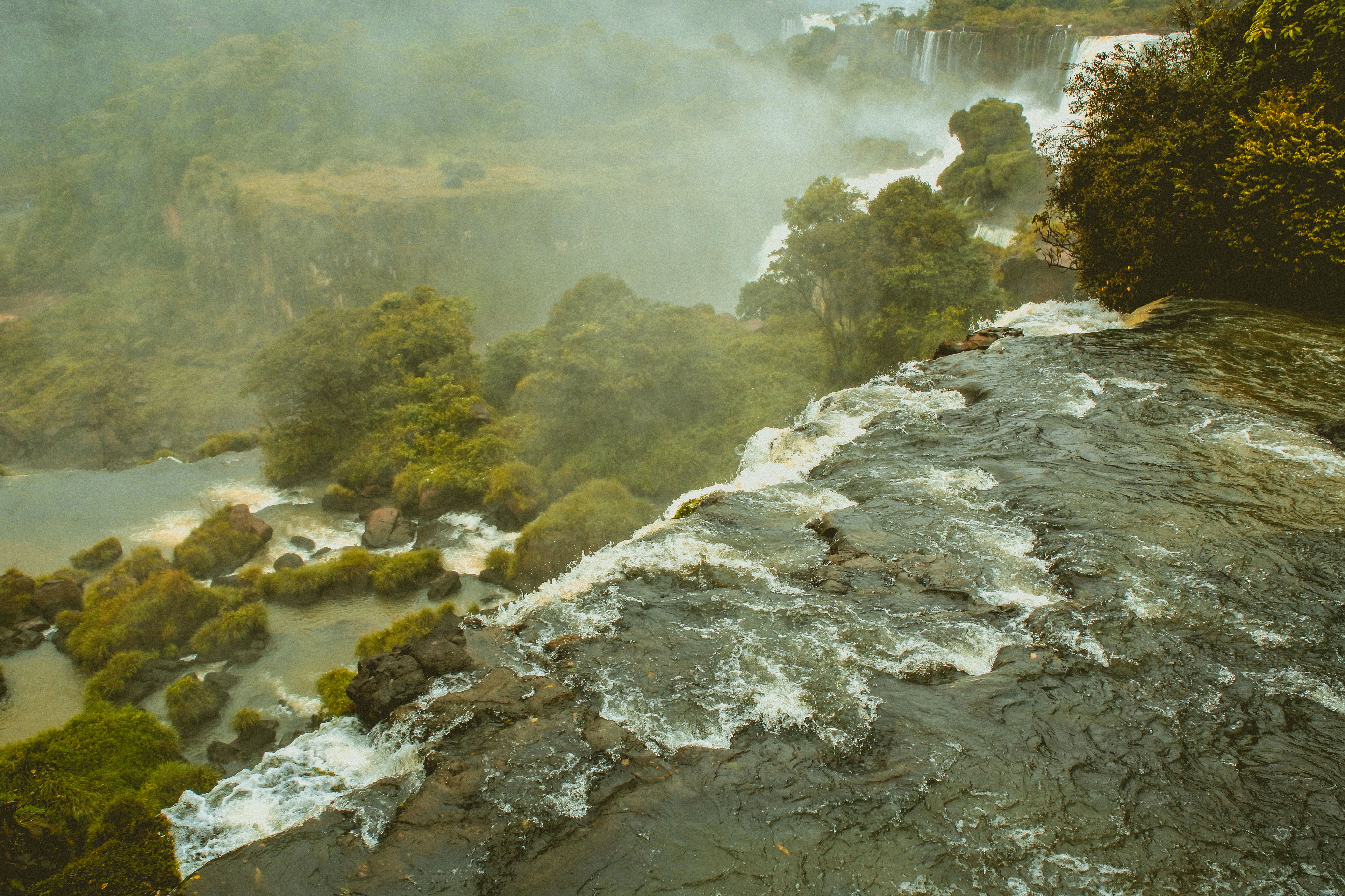 Aerial View of a Waterfall in a Rainforest · Free Stock Photo