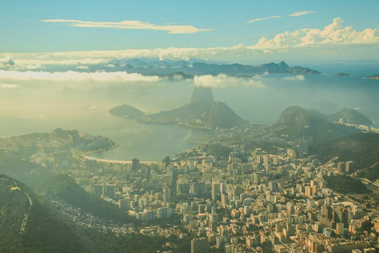 Aerial View Of The City Of Rio De Janeiro, Brazil 