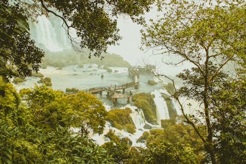 Immagine gratuita di a cascata, attrazione turistica, brasile