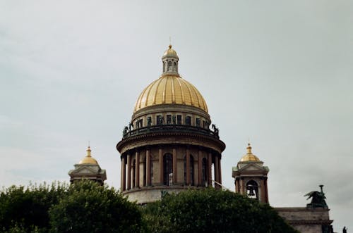 Free Dome of St Isaac's Cathedral in St Petersburg Stock Photo