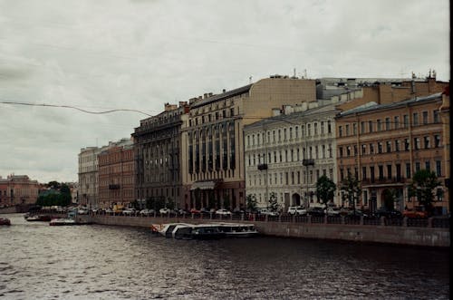 Buildings on River Bank in St Petersburg