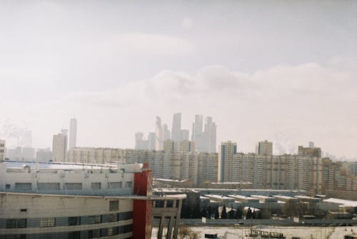 City Buildings Under White Sky