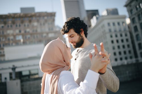 Free Sweet Moments of a Romantic Couple Stock Photo