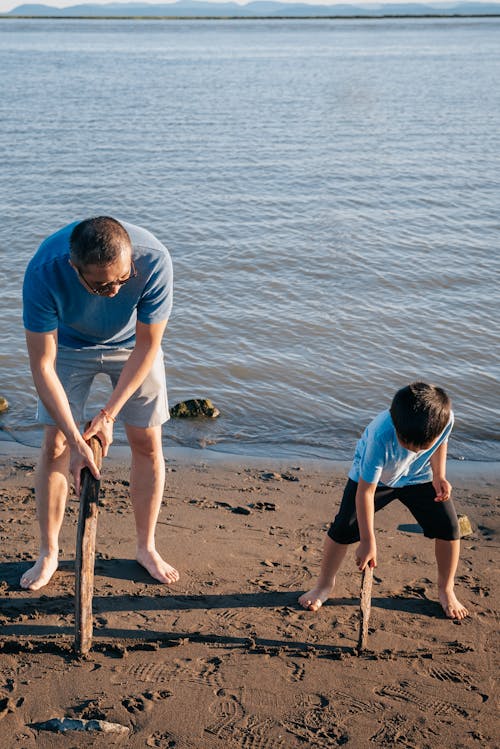 Father and Son Spending Time Together