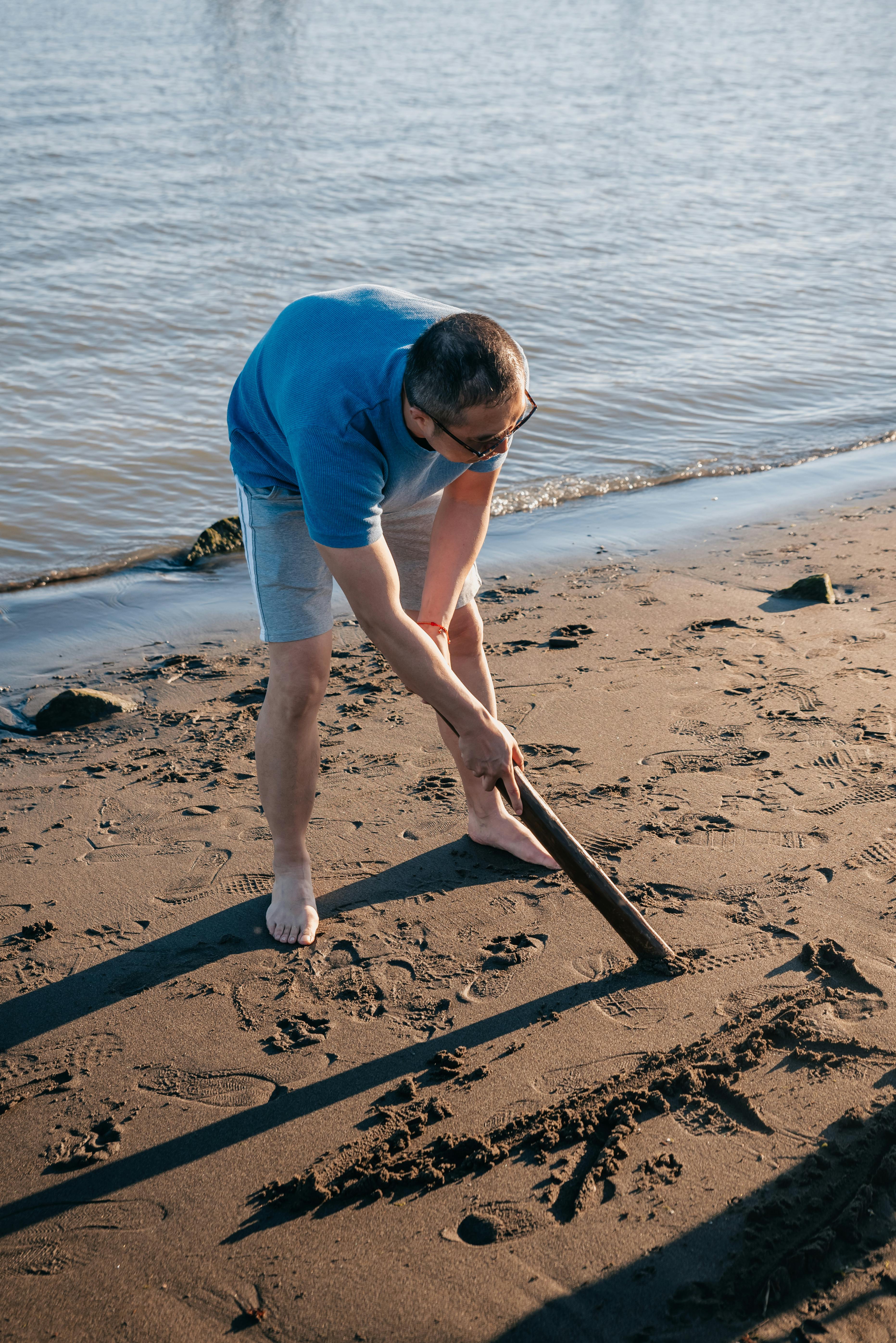 beach sand writing