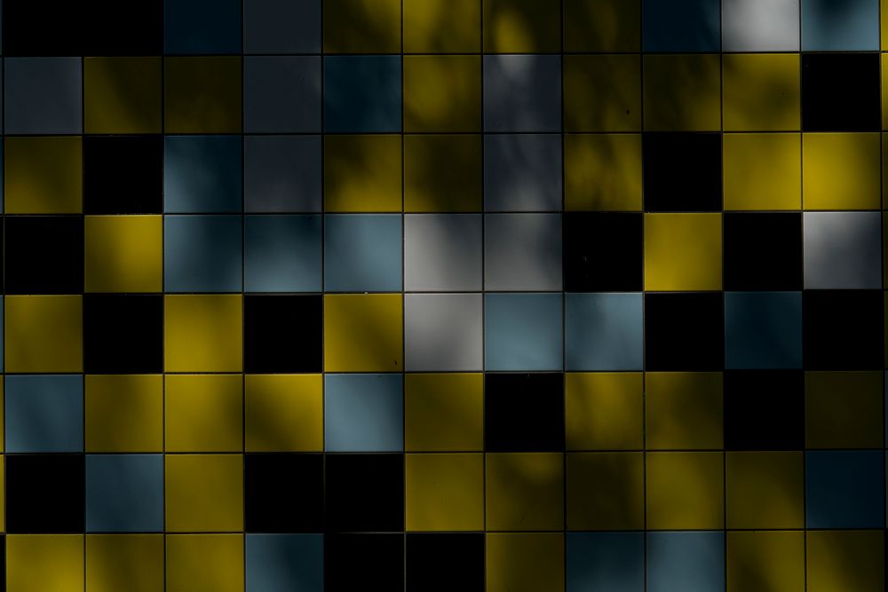 Close-up shot of tiled wall