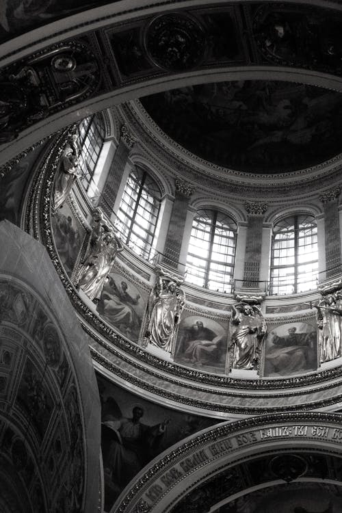 Low Angle Photography of Dome Ceiling