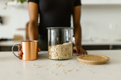 Oats in a Glass Jar 