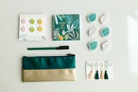 Arranged Objects on White Surface