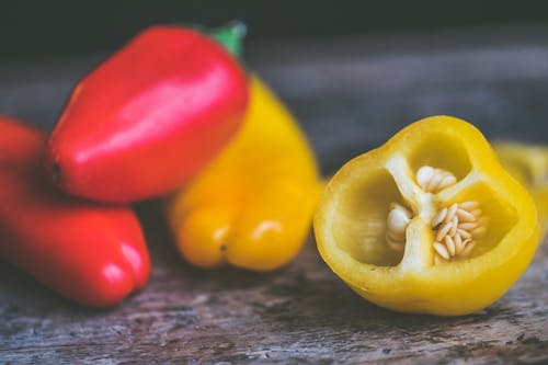 Free Photo of Red and Yellow Peppers Stock Photo